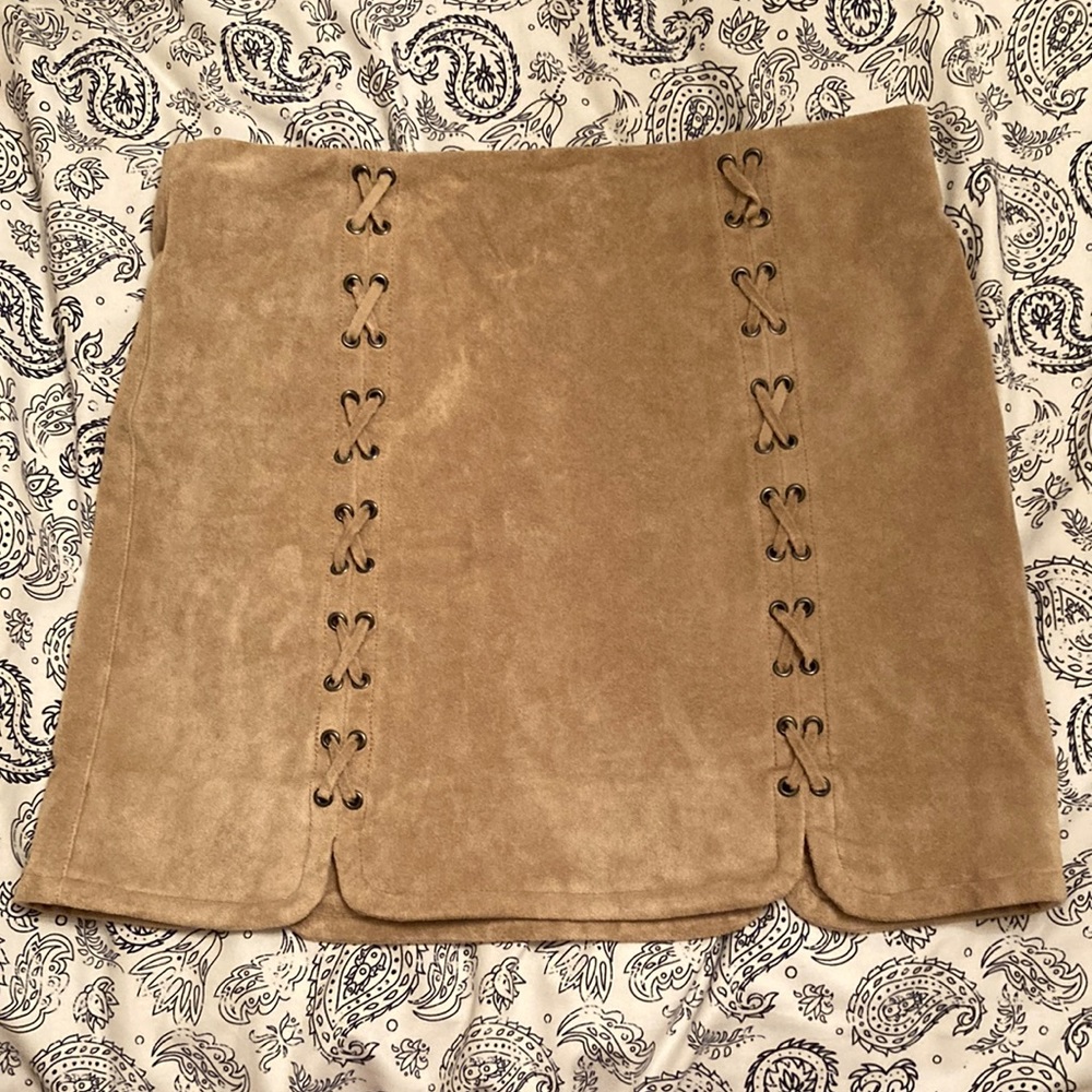 Tan Mini Skirt